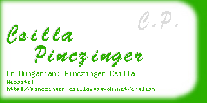 csilla pinczinger business card